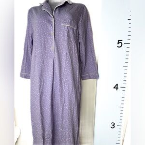 Pajamagram Purple & White Polka Dots Long Nightgown Medium